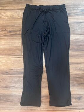Mi Black Drawstring Wide-Leg Track Pants